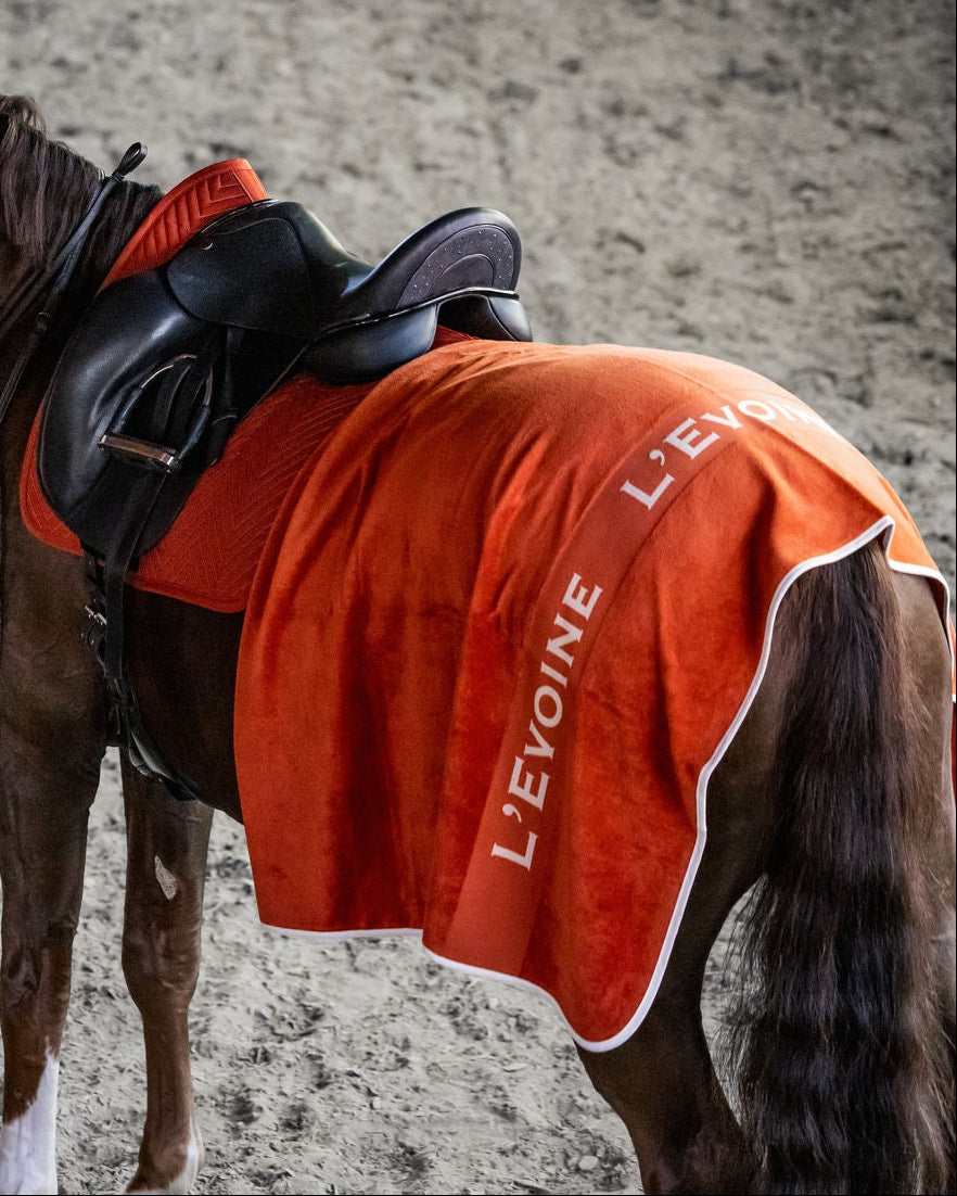 Terry Blanket Decke burnt red
