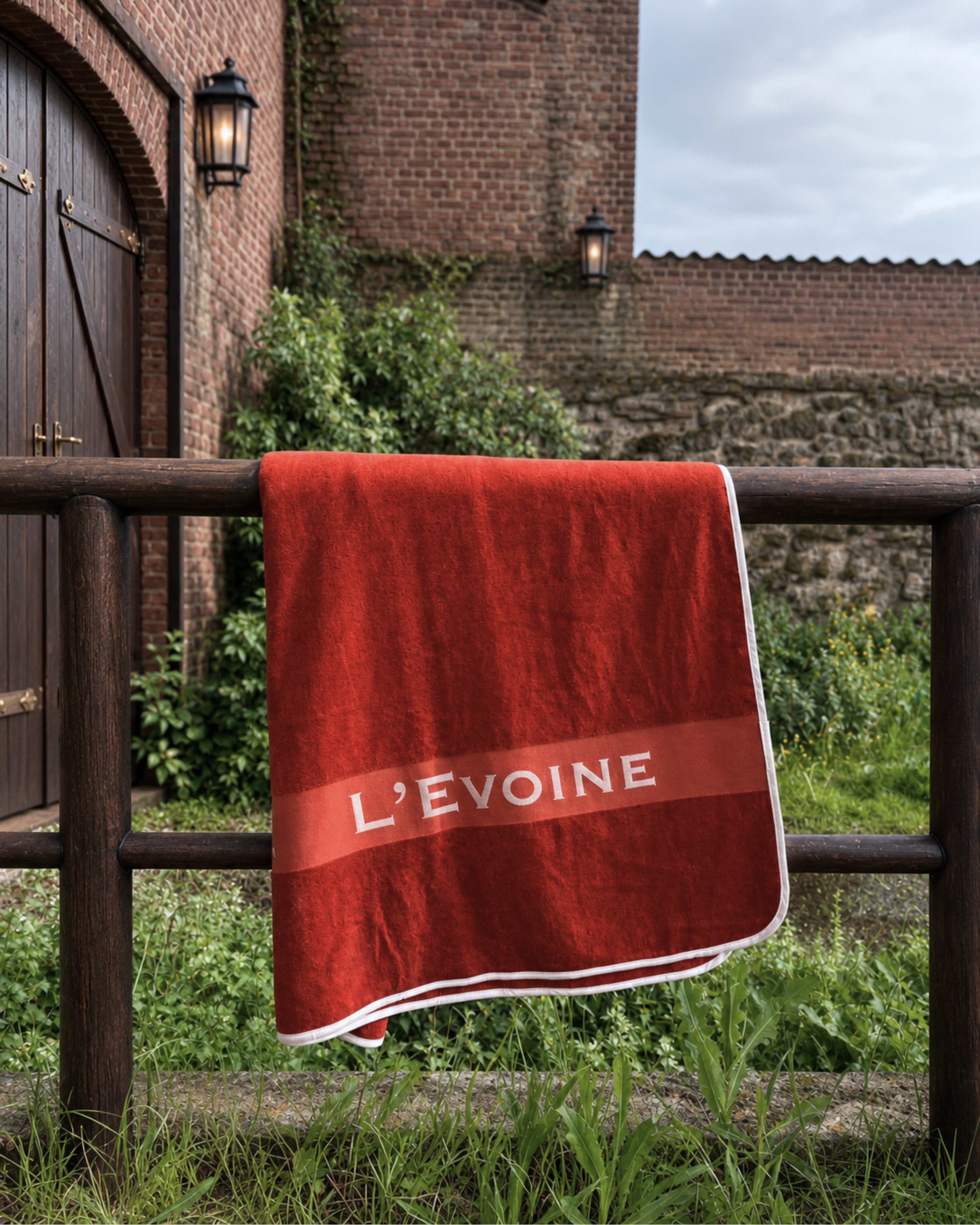 Terry Blanket Decke burnt red