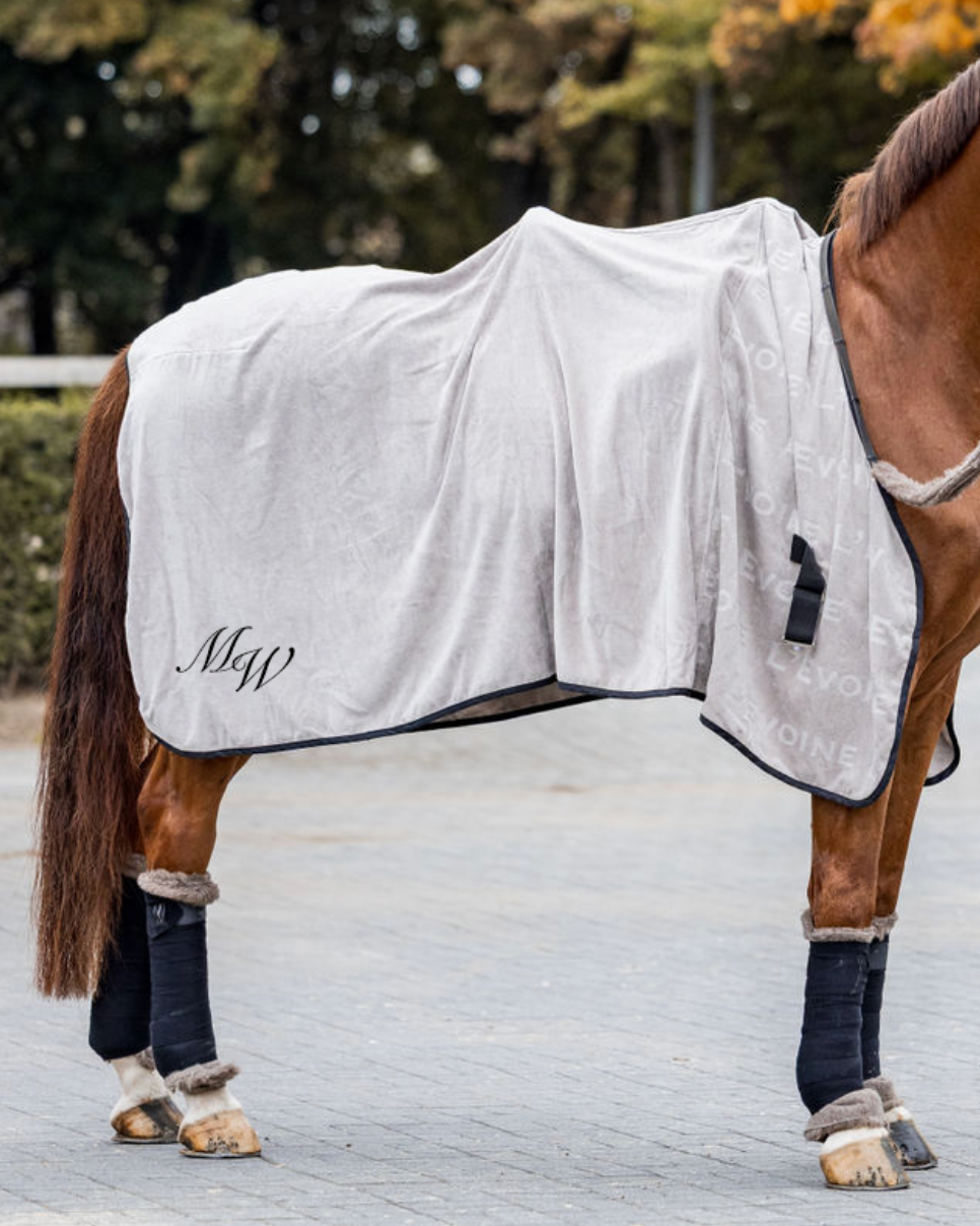 L'Evoine Abschwitzdecke Personalisierung grau