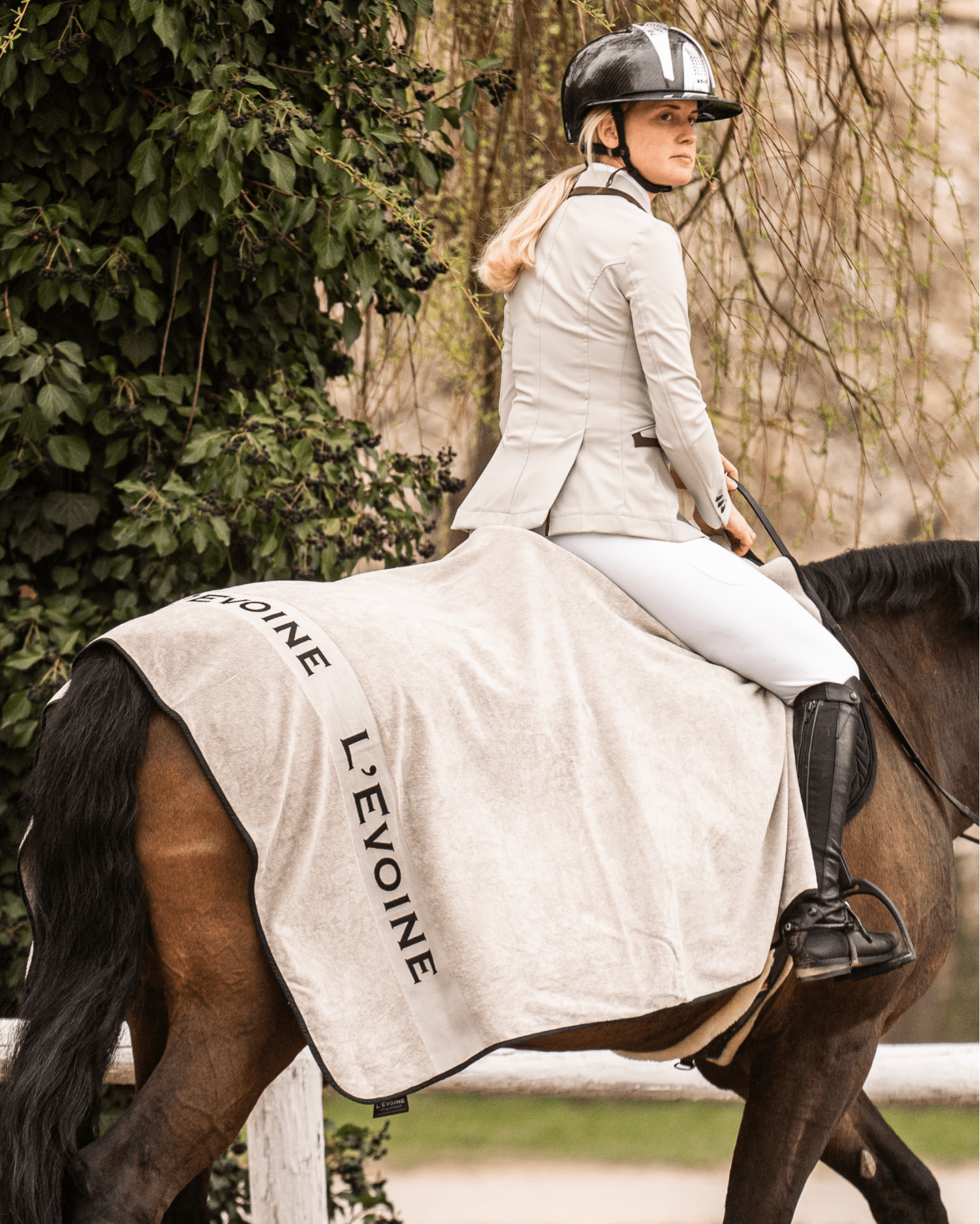 Abschwitzdecke Baumwolle gris perle - L'Evoine