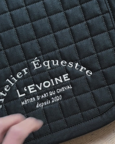 Springschabracke schwarz Baumwoll Samt von L'Evoine